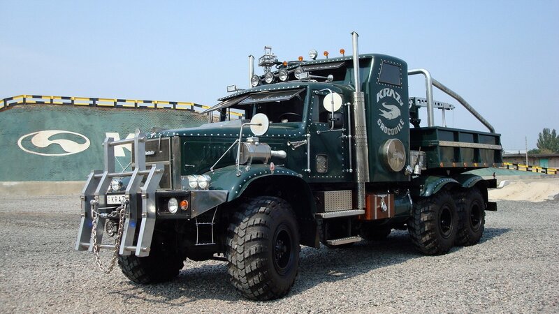 green military-style truck
