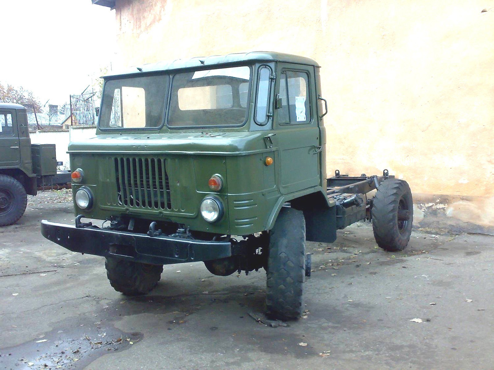 green military truck chassis