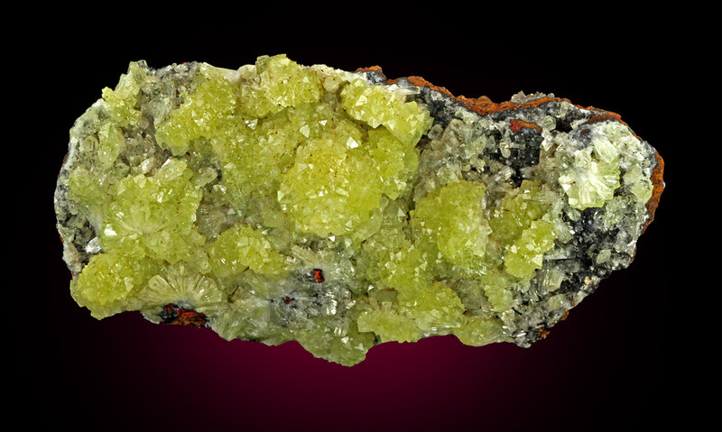 Green Mineral Cluster — Yellow