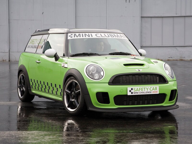 Green MINI Clubman safety car
