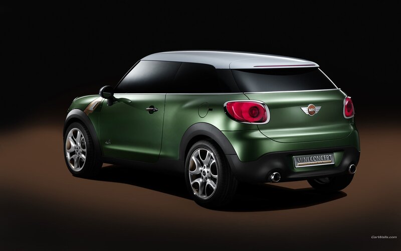 green mini concept car
