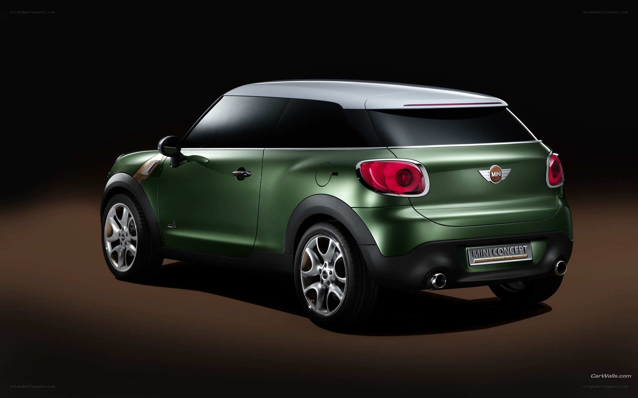 green mini concept car
