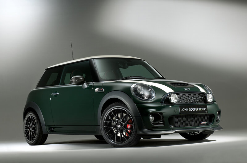 Green Mini Cooper Car — Dramatic