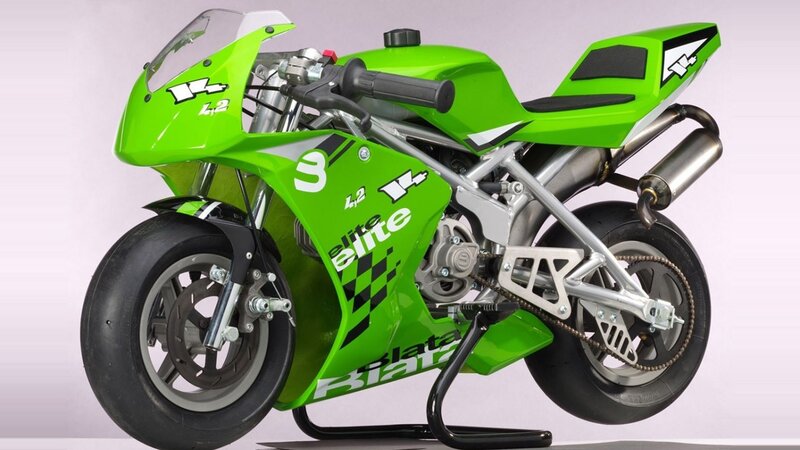 green mini motorcycle