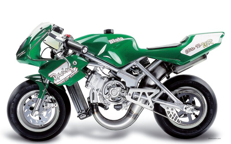 Green Mini Motorcycle — Neutral