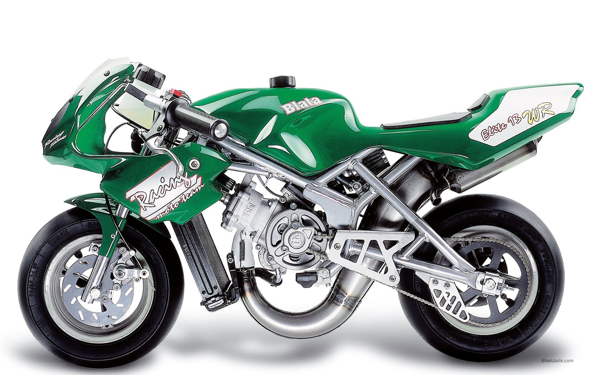 green mini motorcycle