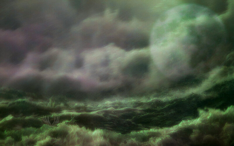 Green Misty Landscape — Dramatic