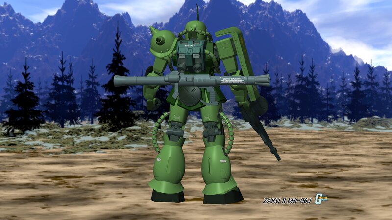 Green Mobile Suit — Dramatic, 3d Render