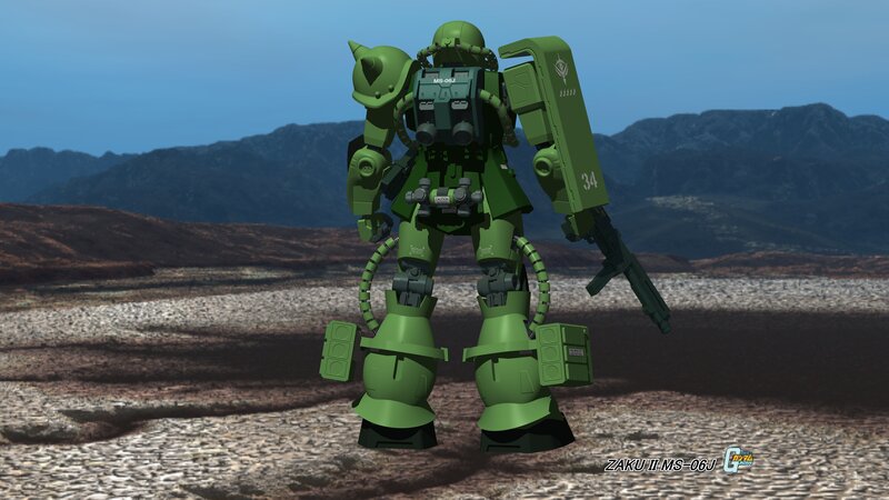 Green Mobile Suit — Dramatic
