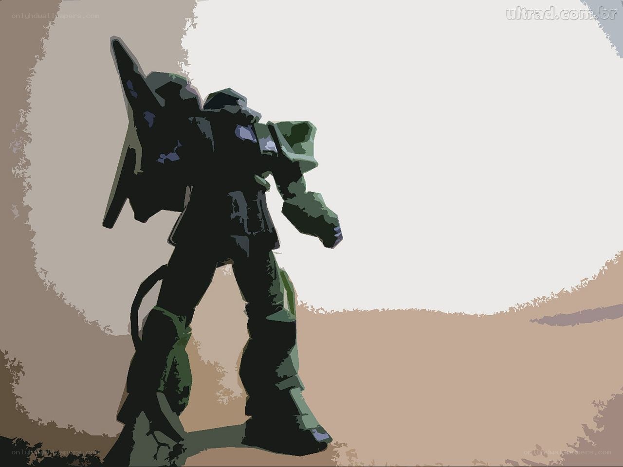 green mobile suit robot