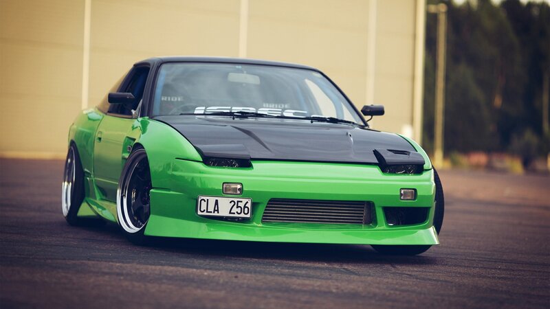 Green Modified Car — Dramatic, Afternoon, Photograph, License Plate