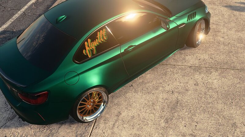 Green Modified Car — Dramatic, Sunset, 3d Render
