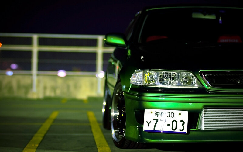 Green Modified Car — Dramatic