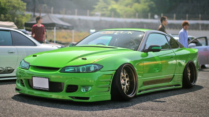 Green Modified Car — Outdoor, Afternoon