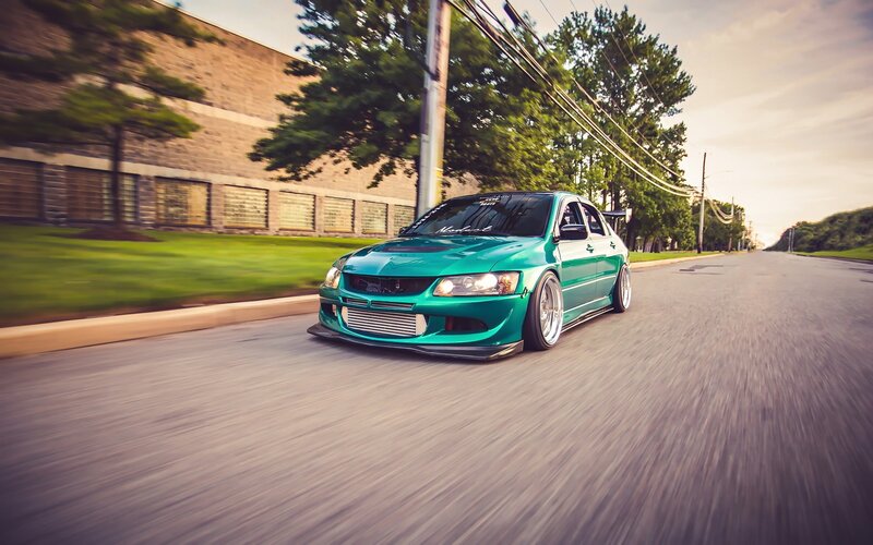 Green Modified Car — Teal