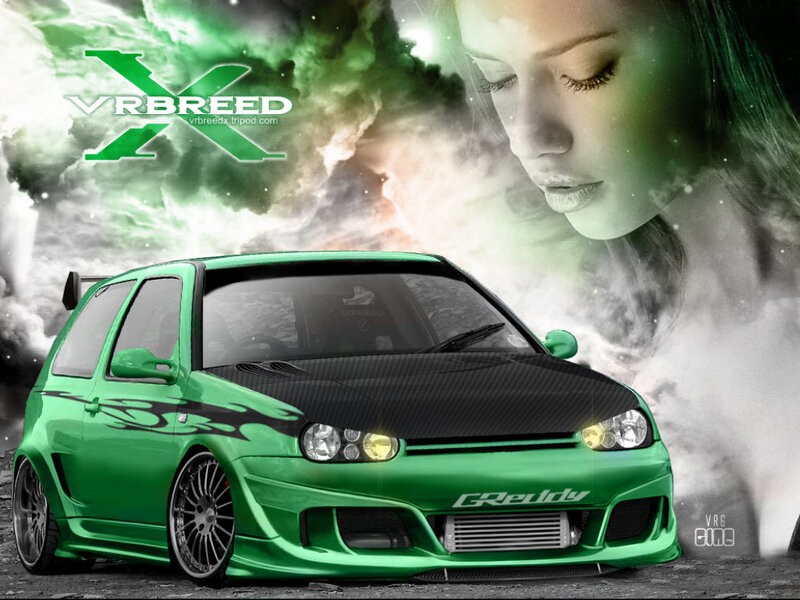 Green Modified Car