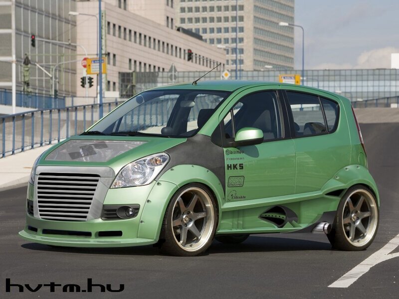 Green Modified Car — Urban