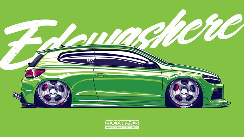 Green Modified Car — Vibrant