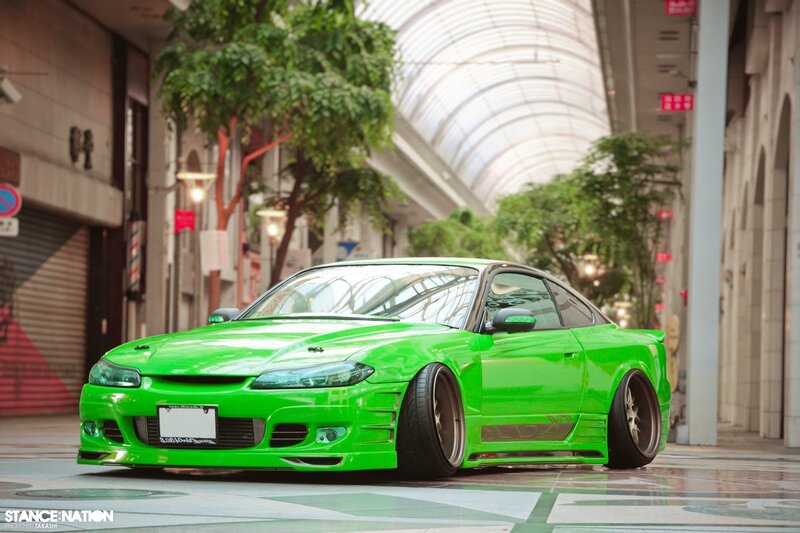 Green Modified Coupe Car — Urban