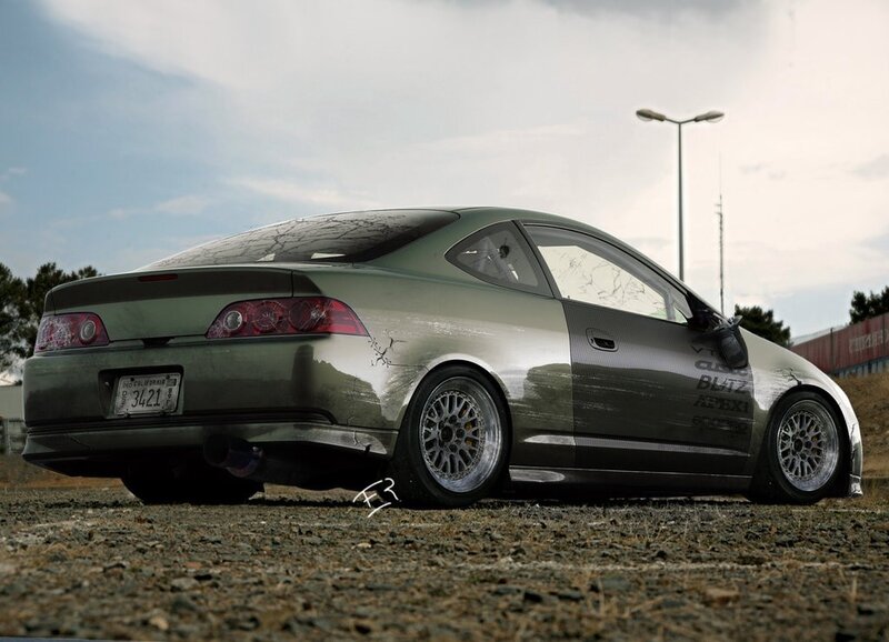 Green Modified Coupe — Gray