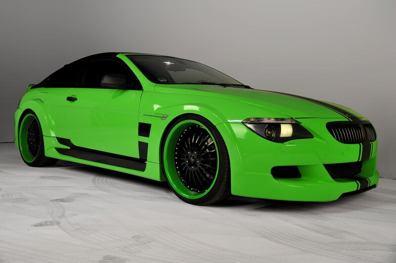 Green Modified Coupe — Lime Green, Dramatic