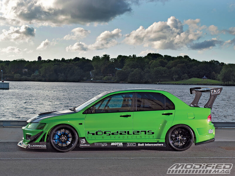 green modified race car