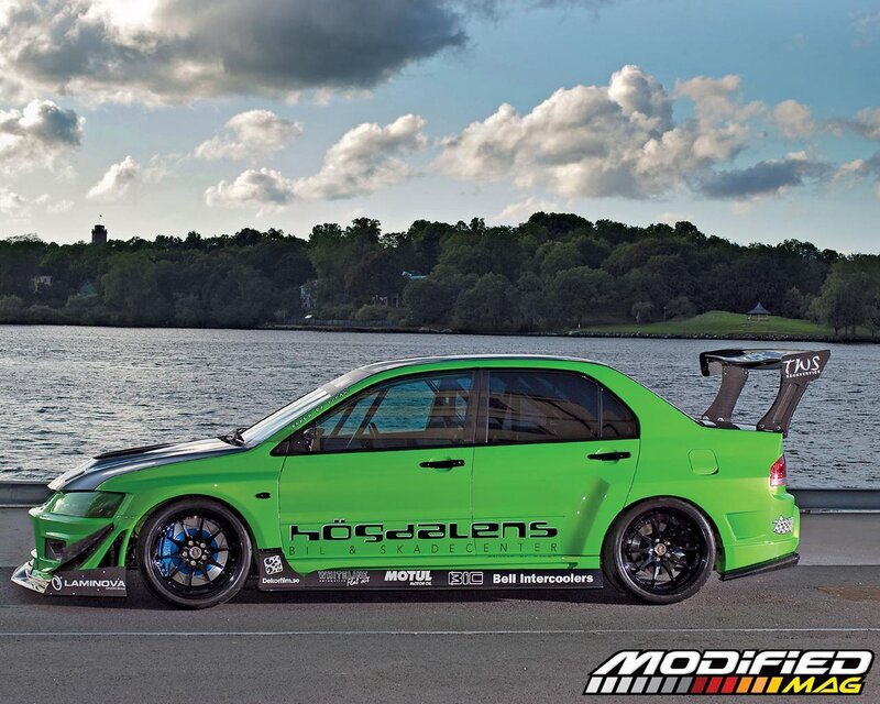 green modified race car