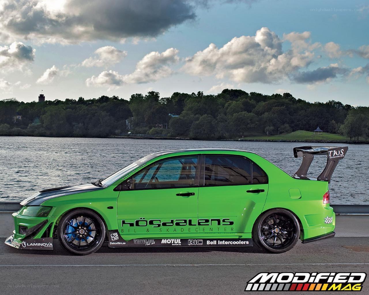 green modified race car
