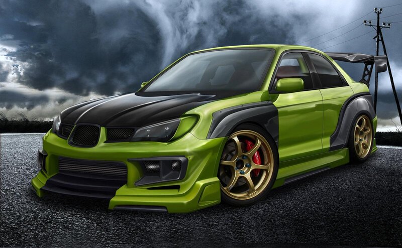 Green Modified Sedan