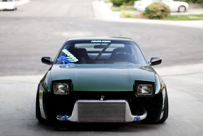 green modified sports car