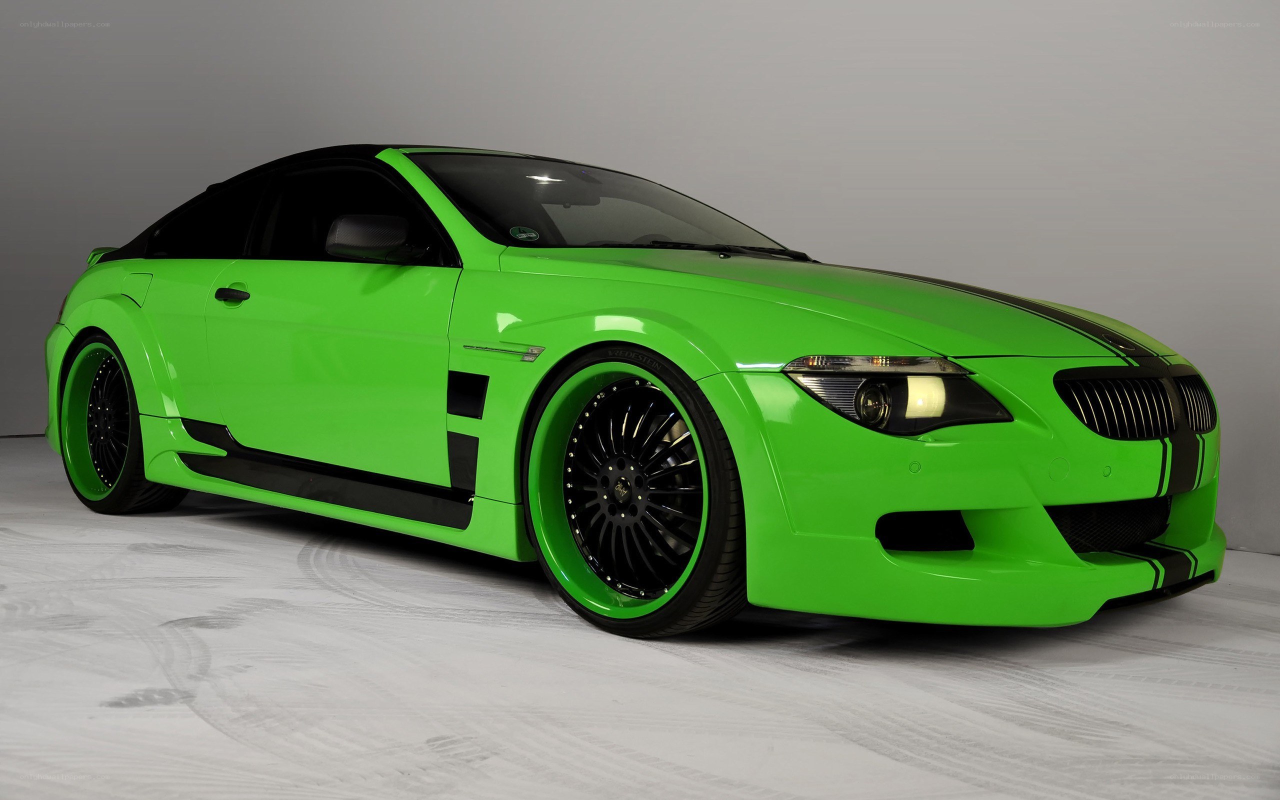 green modified sports car
