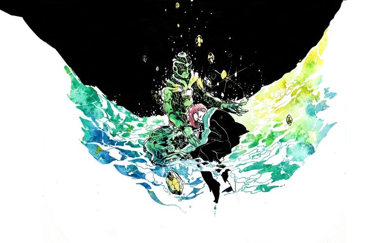 green monster attacks character