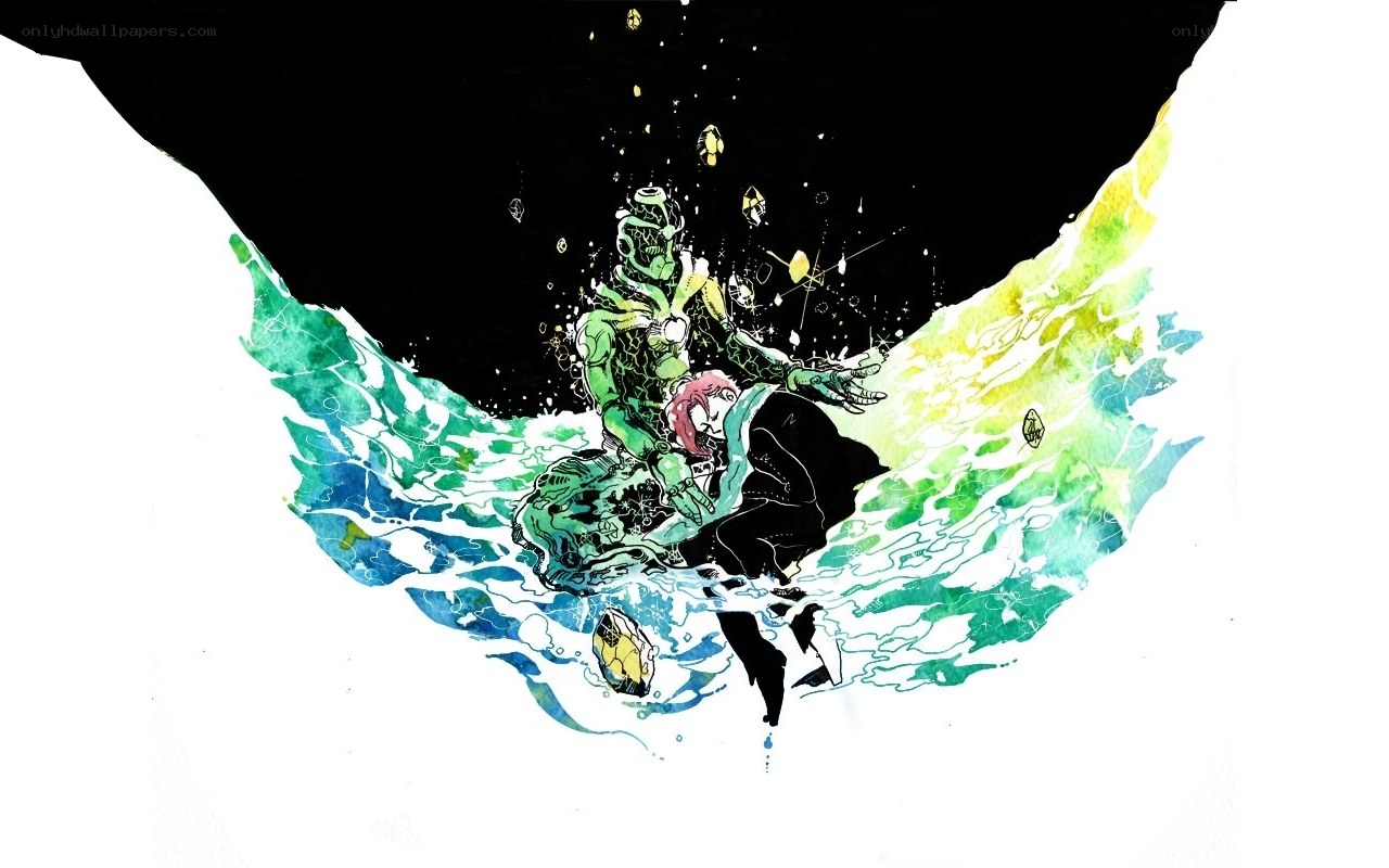 green monster attacks character