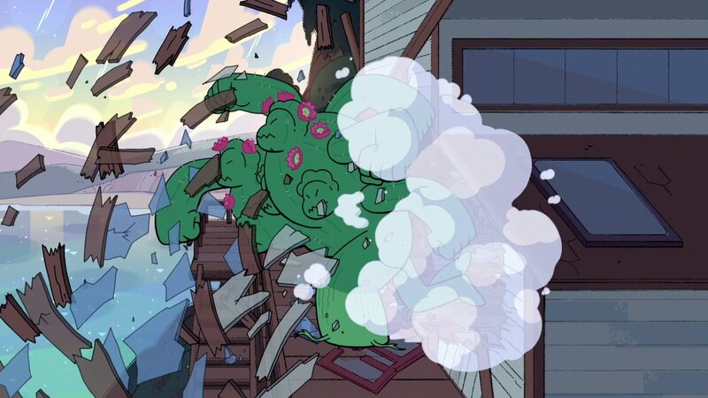 Green Monster Breaking Through