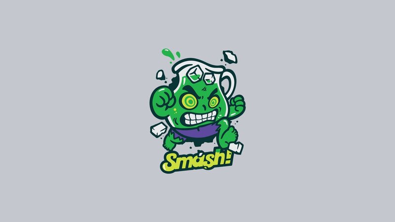 Green Monster Character — Aggressive