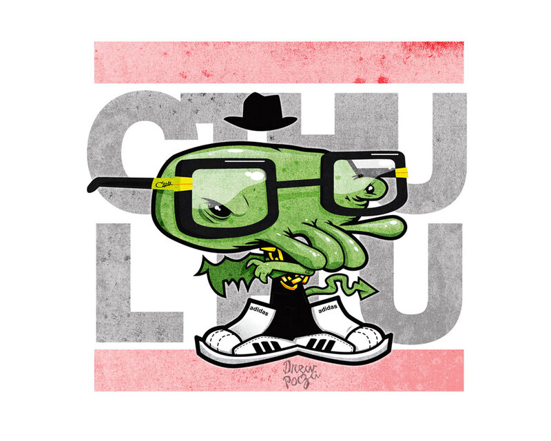 green monster character art