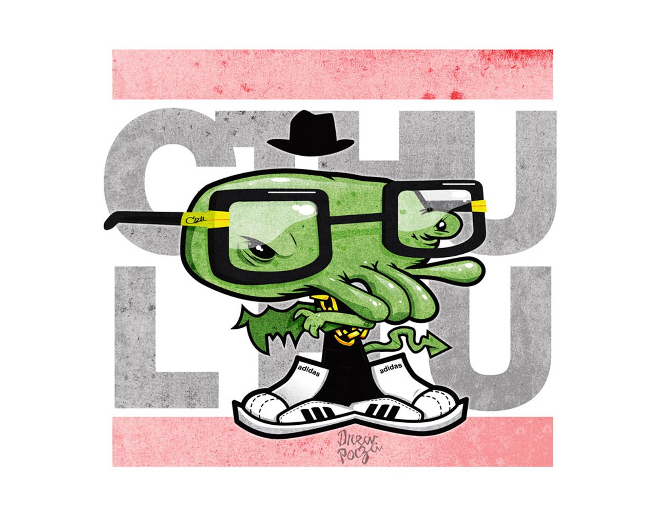 green monster character art
