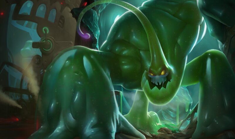 Green Monster Creature — Dramatic, Digital Art, Machine, Tentacle