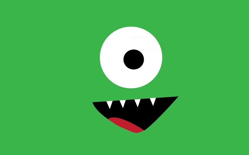 green monster face
