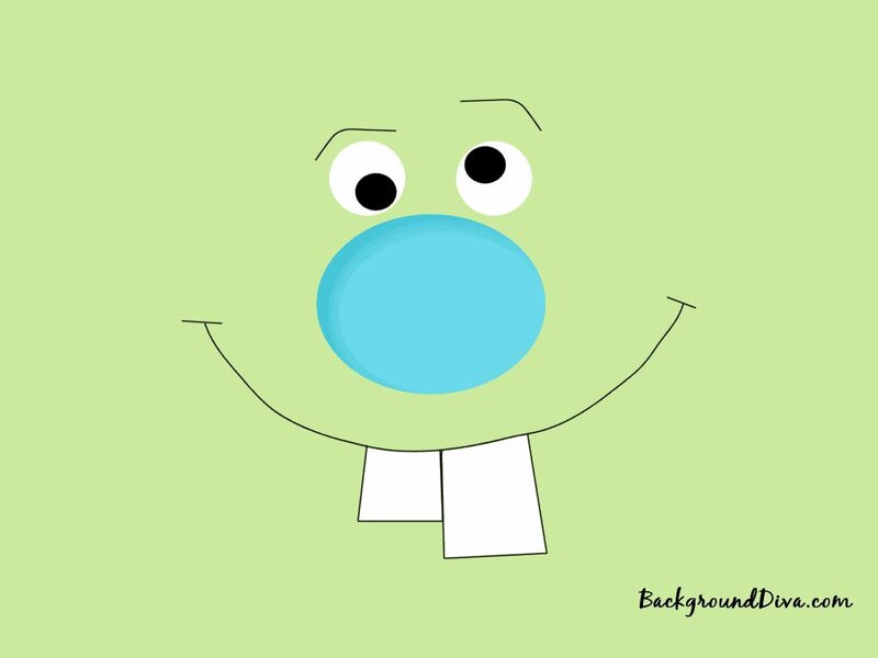 Green Monster Face — Light Green