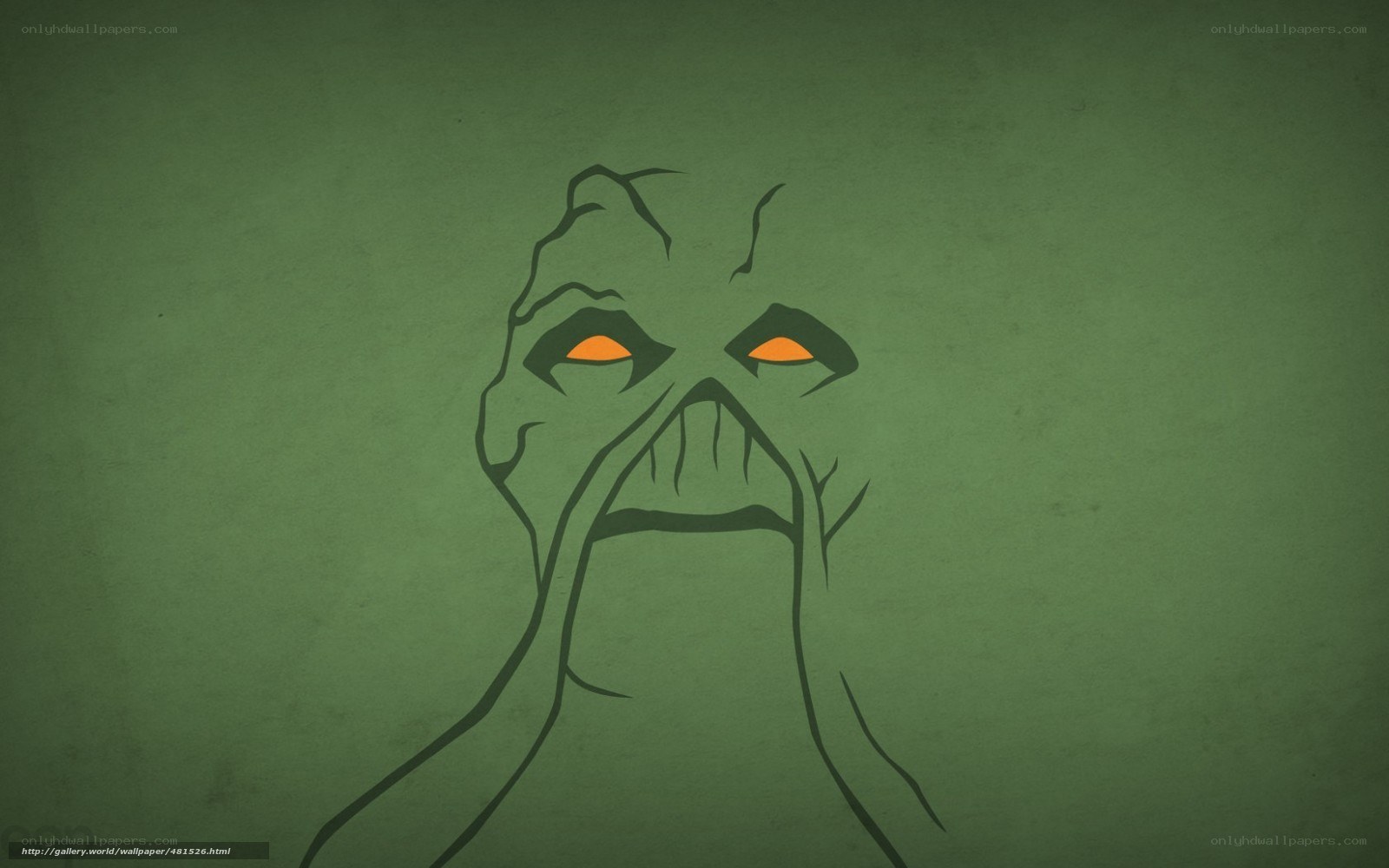 green monster face