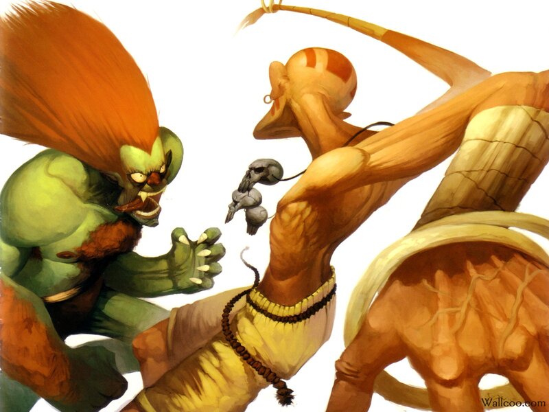 Green Monster Fighting Monk