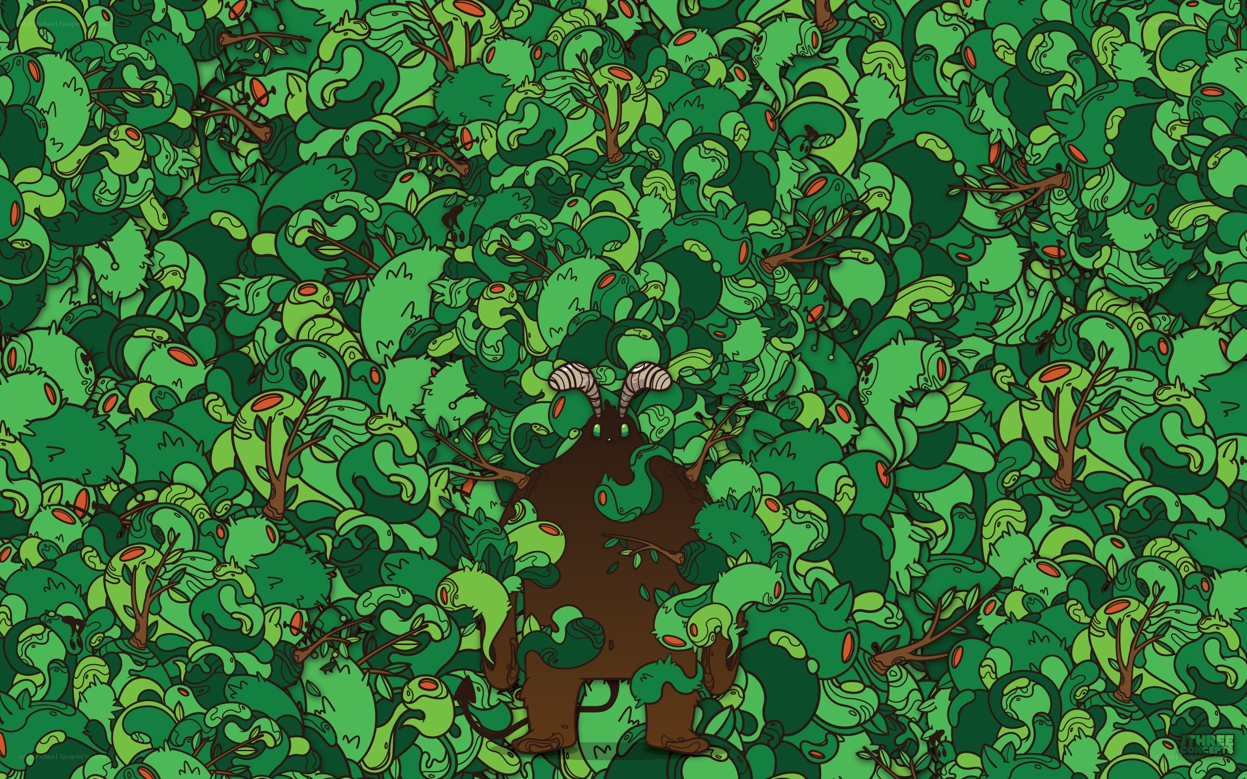 green monster in a forest