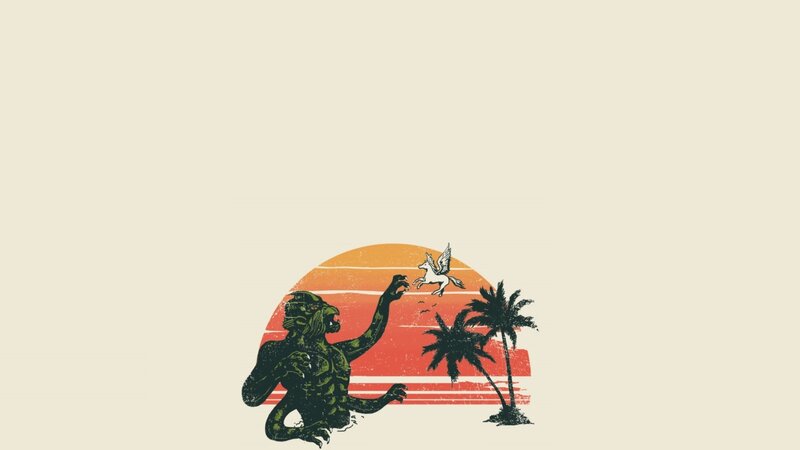 Green Monster Reaching for Bird