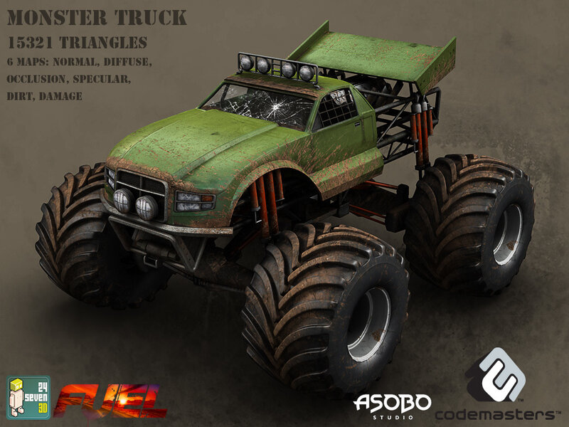Green Monster Truck