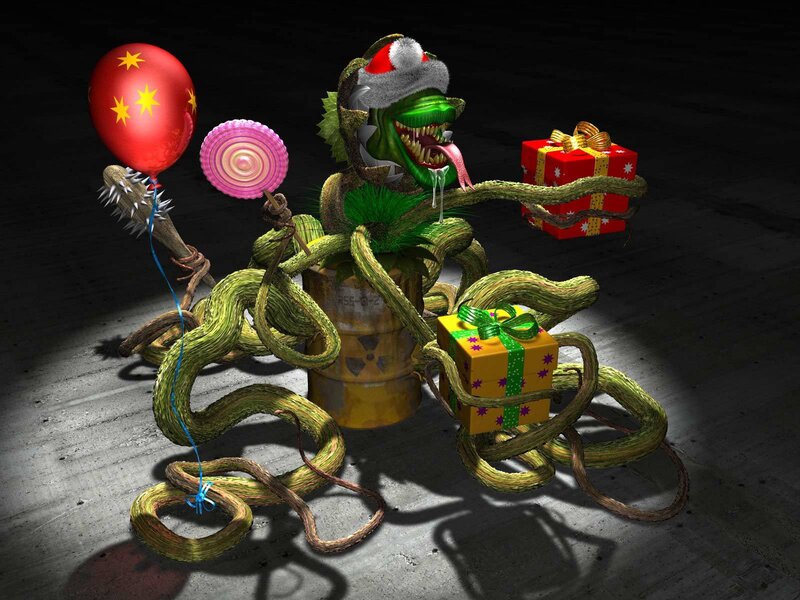 Green Monster with Gifts