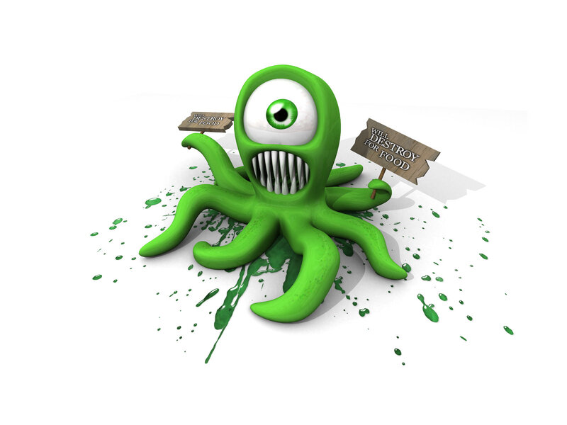 green monster with one eye