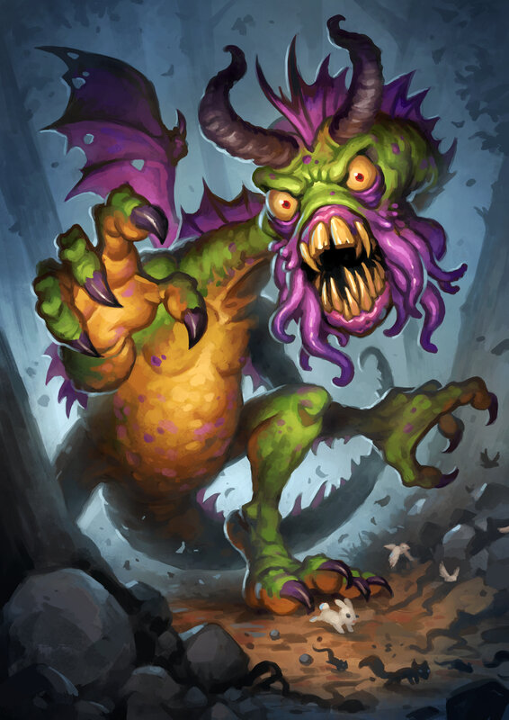 Green Monster with Purple Tentacles