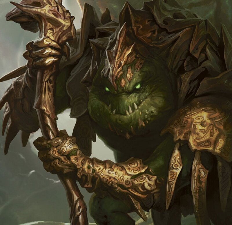 Green Monster with Staff
