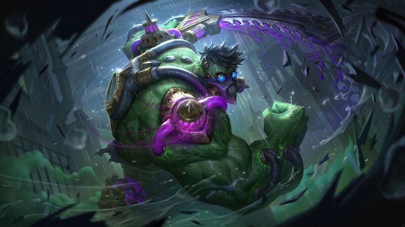 Green Monster with Weapon — Dramatic, Night
